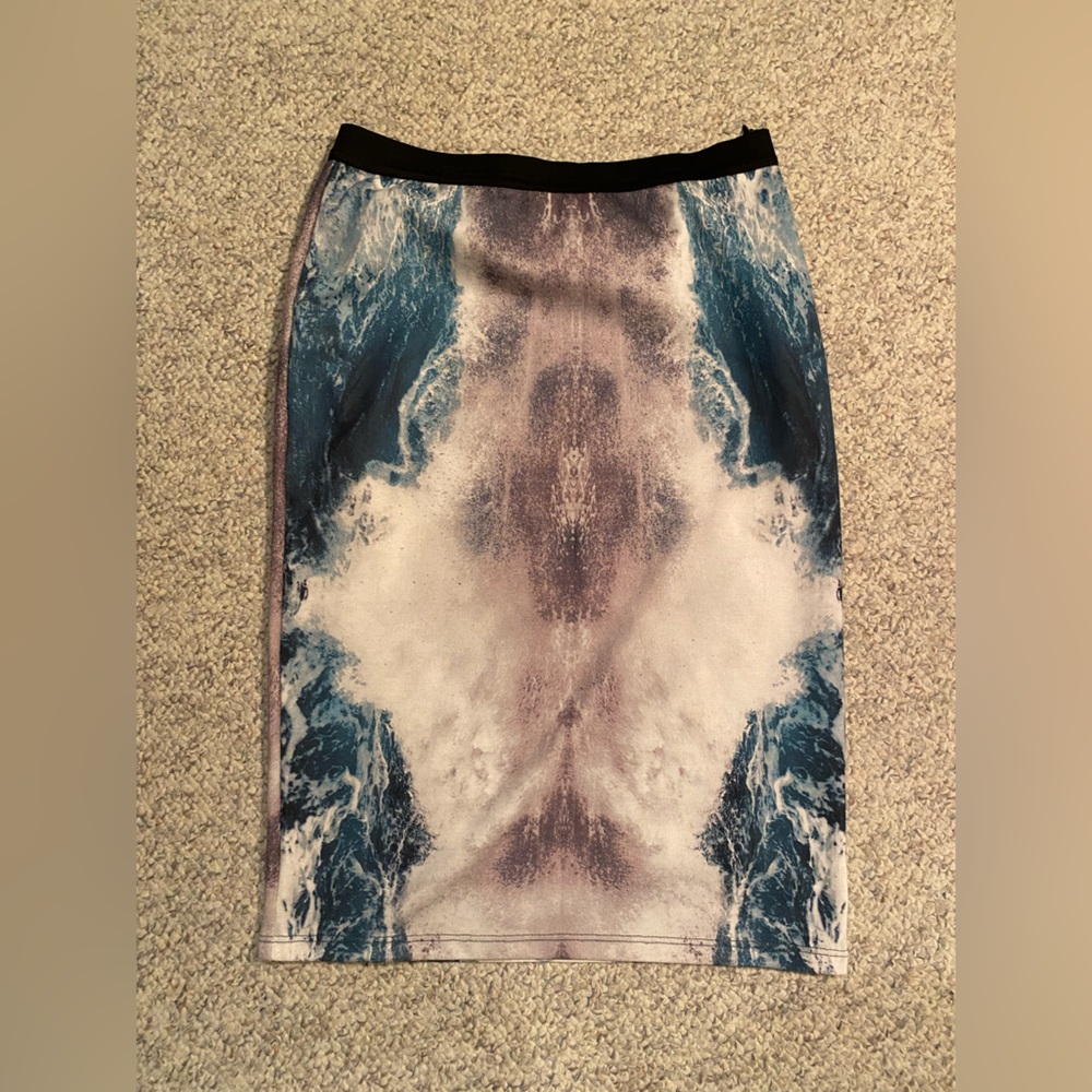 Stretchy festival psychedelic boho skirt